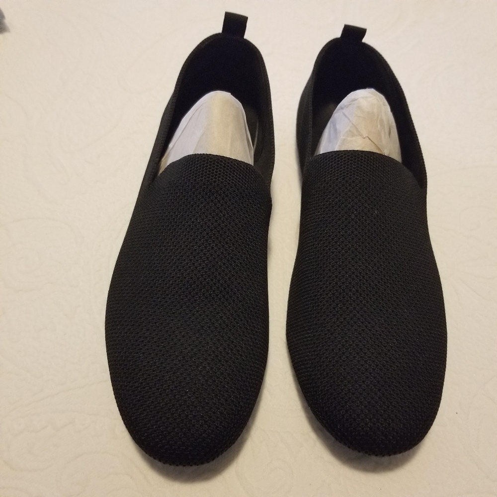 Women's MIA Rosali Black Knit Slip On Flats Shoes Size 9.5
